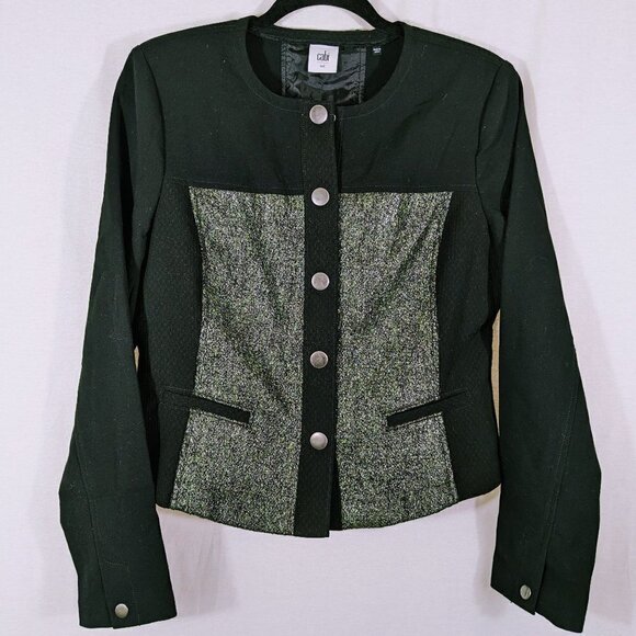 Cabi Green and Black Blazer Size Medium - Picture 1 of 6
